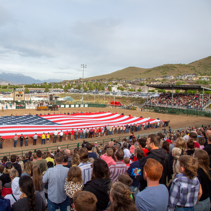 US flag at Rodeo