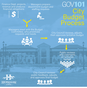 Gov 101 - City Budget Process infographic