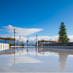Ice Ribbon at J. Lynn Crane Plaza park in Herriman City